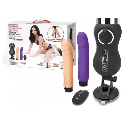 Introducing the SensaThrust X-3000 Remote-Controlled Rechargeable Compact Sex Machine: The Ultimate Pleasure Device for Mind-Blowing Stimulation!