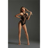Love in Leather LIN70212 Crotchless Bodystocking - Versatile Stretch Knit Lingerie for Women - Black