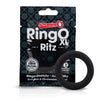 Introducing Luxe Pleasure Ring O Ritz XL Black Liquid Silicone Cock Ring for Men, Model 817483013591 - Enhance Your Sensual Experience! - Adult Naughty Store