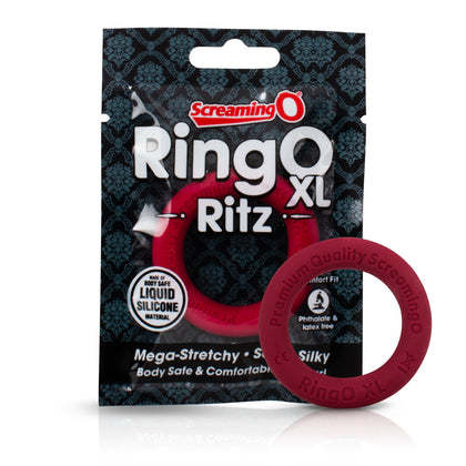 Ring O Ritz XL Red Silicone Cock Ring for Men - Model: 817483013614