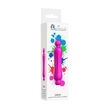 Demi - Luminous ABS Bullet with Silicone Sleeve - 10-Speeds - Fuchsia - Powerful Pleasure for All Genders and Intense Stimulation