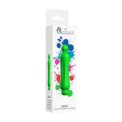 Demi Luminous 10-Speed ABS Bullet with Silicone Sleeve - Powerful Green Pleasure for All Genders