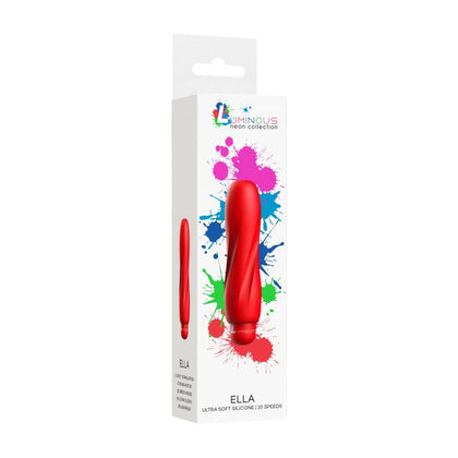 Ella - Luminous ABS Bullet With Silicone Sleeve - 10-Speeds - Red