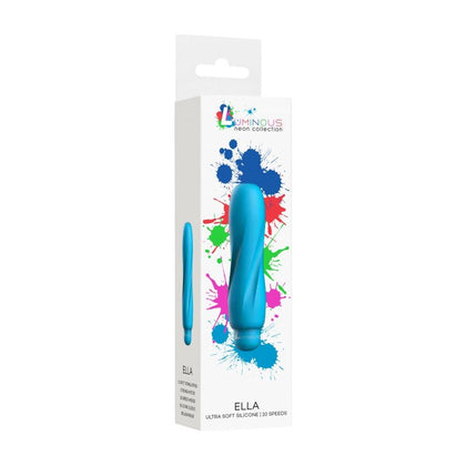 Ella - Luminous ABS Bullet with Silicone Sleeve - 10-Speeds - Turquoise