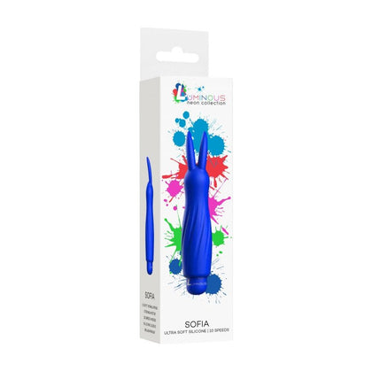 Experience the Height of Luxury with Luminous Luxe Sofia ABS Bullet with Silicone Sleeve Model 10R Unisex Clitoral Stimulator in Royal Blue