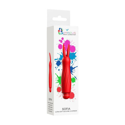 Sofia - Luminous ABS Bullet With Silicone Sleeve - 10-Speeds - Red - Powerful Pleasure for All Genders