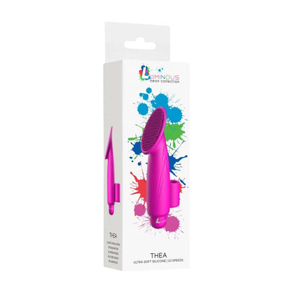 Introducing Thea - Luminous ABS Bullet With Silicone Sleeve - 10-Speeds - Fuchsia - The Ultimate Pleasure Powerhouse!