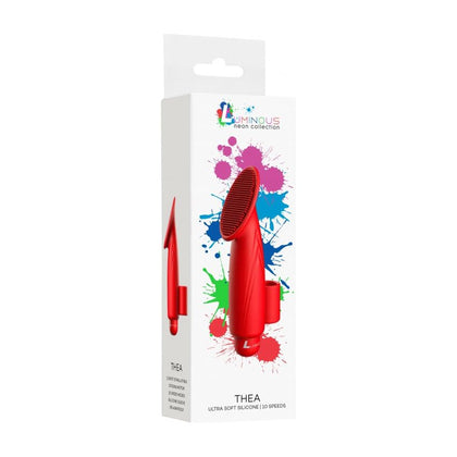 Luminous Pleasure: Thea ABS Bullet with Silicone Sleeve - 10-Speeds - Red