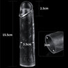 Sensual Pleasures Clear Penis Extender Sleeve Plus 1in: The Ultimate Pleasure Enhancer for Men - Adult Naughty Store