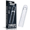 Introducing the Sensual Pleasure Clear Penis Extender Sleeve Plus 2in - Model X3: The Ultimate Enhancement for Him and Her - Adult Naughty Store