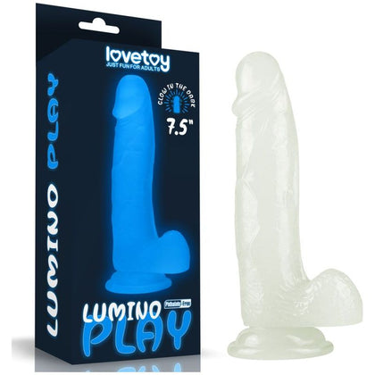 Lumino Pleasure Glow Dildo 7.5in - The Ultimate Blue Glow Pleasure for All Genders and Sensual Delights - Adult Naughty Store