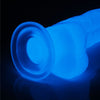 Lumino Pleasure Glow Dildo 7.5in - The Ultimate Blue Glow Pleasure for All Genders and Sensual Delights - Adult Naughty Store