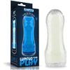 Lumino Play Pocket Masturbator - Model X2021 - Men's Intense Stimulation Sleeve - Blue Glow - Adult Naughty Store