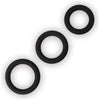 Introducing the Sensual Pleasures Silicone 3 Pc Cock Ring Set - Model X1: The Ultimate Erection Enhancer for Men, Offering Exquisite Pleasure and Endurance in Sultry Black! - Adult Naughty Store