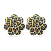Introducing the Exquisite Pleasure Co. Sensually Seductive Leopard Nipple Pasties - Model NSP-2: Fiery Red Leopard Print, All Genders, Nipple Stimulation