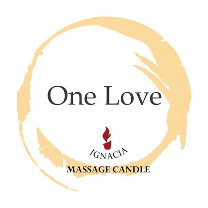 Introducing the Sensual Pleasures Massage Candle - One Love - 150 g: Premium Coconut and Soy Wax, Baby Hugs Scent