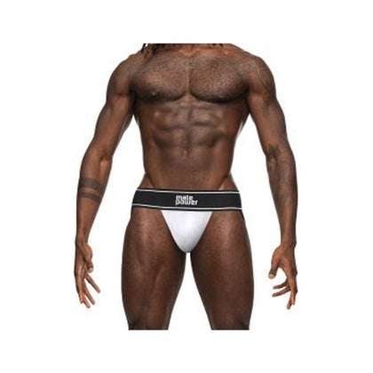 Male Power Modal Rib Jock White - Premium Comfort Men's Underwear for Enhanced Support and Style
