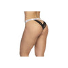 Introducing the Sensual Delights Seductive Lace Keyhole V Back Pantie Black - Model SDB-1001 - For Women - Ultimate Intimate Pleasure in the Rear - Exquisite Black - Adult Naughty Store