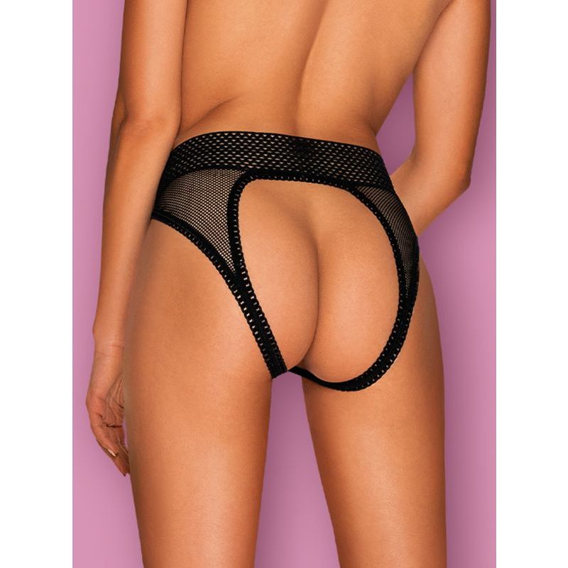 Strapelie X123 Crotchless Panties - Sensual Intimates for Exquisite Pleasure - Women's Lingerie - Seductive Black