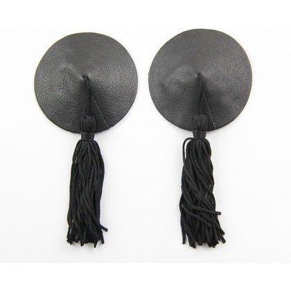 Introducing Muse Leather Nipple Tassels - Soft Garment Leather Pasties for Sensual Pleasure - Reusable and Self-Adhesive - Available in Multiple Styles and Colors
