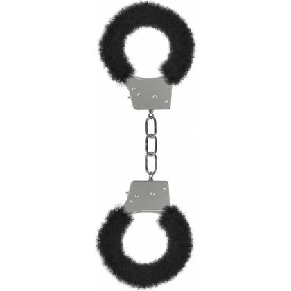 FurLuxe™ Beginners Handcuffs Furry - Model BHC-1001 - Unisex - Versatile Pleasure - Black