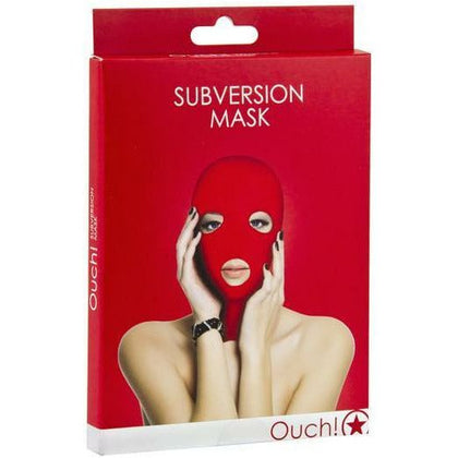 Subversion Mask - Red: The Ultimate BDSM Open-Mouth and Eyes Hood for Dominance and Submission (Model: SM-001)