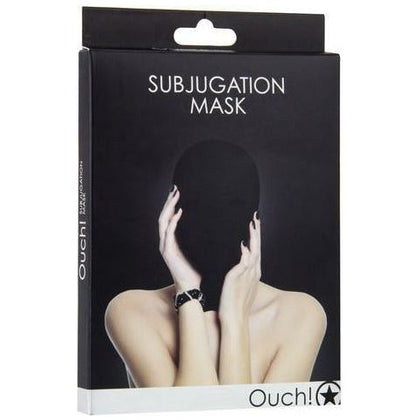 Seductive Pleasure Subjugation Mask Black - Unisex BDSM Headgear for Sensory Deprivation - Model SMX-2022