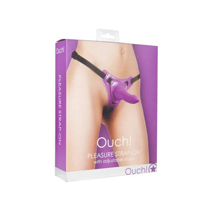 Ouch! Pleasure Strap-On - Purple, Model PS-2000, Unisex Strap-On Dildo for Deep Penetration and Sensual Play