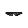 Introducing the Exquisite Sensations Faux-Leather Luxury Eye Mask - Model ESM-001 in Elegant Black for Alluring Sensory Play.