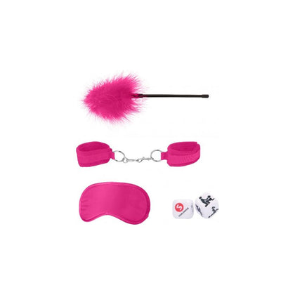 Introducing the Sensual Pleasures Bondage Kit - Model 2, Pink: A Complete Sensory Experience for Couples - Adult Naughty Store