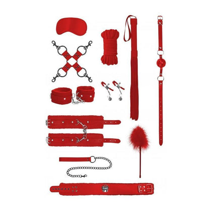 Introducing the Sensual Pleasures Red Intermediate Bondage Kit by Adult Naughty Store - Unleash Your Desires with Confidence! - Adult Naughty Store