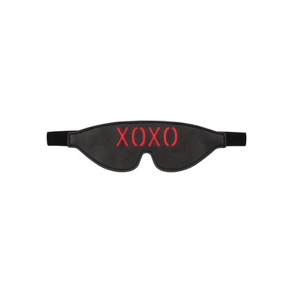 XOXO Blindfold - Love Street Art Fashion - Model XOBF-001 - Unisex - Sensory Deprivation - Black