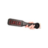 Introducing the Ouch! XOXO Black Leather Paddle (Model: PDL-001) for Men and Women - Impact Play BDSM Toy for Skin Marking and Discipline