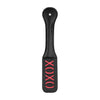 Introducing the Ouch! XOXO Black Leather Paddle (Model: PDL-001) for Men and Women - Impact Play BDSM Toy for Skin Marking and Discipline