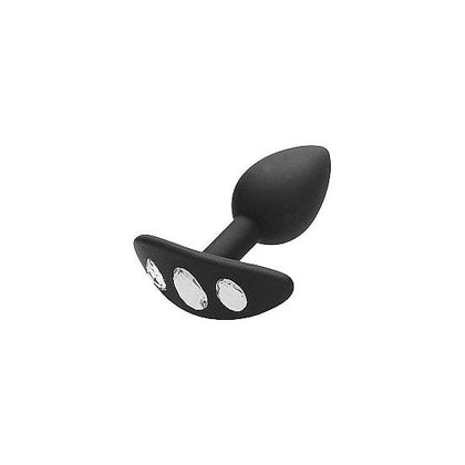 Shots Ouch! Extra Large Silicone Diamond Butt Plug with Handle - Model XLP-1001 - Unisex Anal Pleasure - Black
