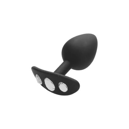 Shots Ouch! Large Diamond Butt Plug with Handle - Model X123 - Unisex - Anal Pleasure - Black - Adult Naughty Store