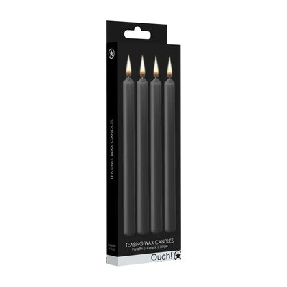 Ouch! Teasing Wax Candles Large - Parafin - 4-pack - Black