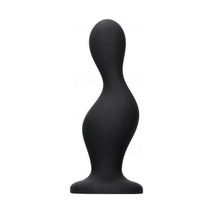 Introducing the SensationX Wave Butt Plug - Model X1: The Ultimate Black Silicone Anal Pleasure Toy for All Genders!