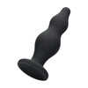 Ouch Silicone Bubble Butt Plug - Model B17 - Unisex Anal Stimulator - Black - Adult Naughty Store