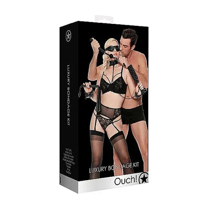 Introducing the Exquisite Pleasure Co. Luxury Bondage Kit - Model X1: The Ultimate Black BDSM Experience for Couples