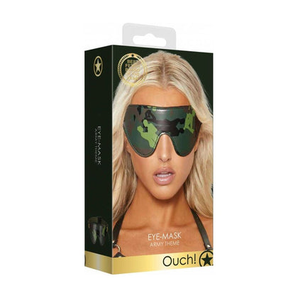 Introducing the SensationSquad Eye-Mask - Army Theme - Green: A Versatile Pleasure Accessory for Intimate Adventures