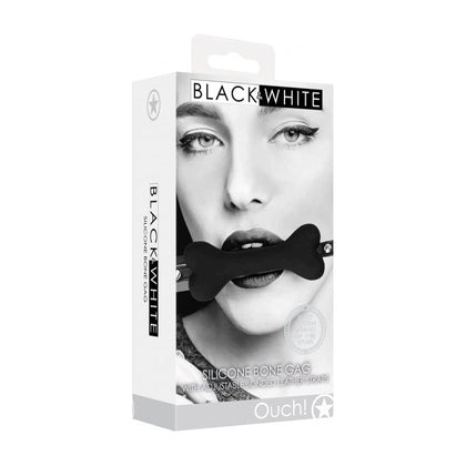 Introducing the OUCH! Silicone Bone Gag - Model BGS-001: Unleash Pleasure in Style - Adult Naughty Store