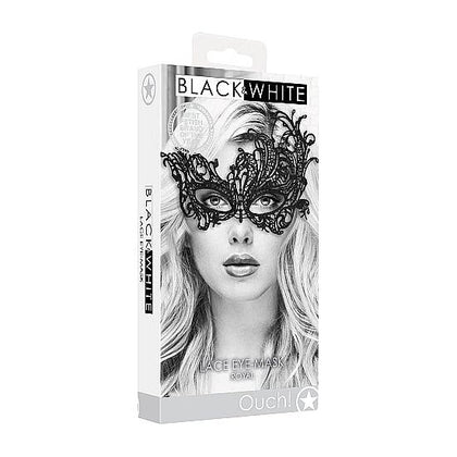 Royal Lace Eye-Mask - OUCH! Handmade Lightweight Seductive Mystery - Model XYZ - Unisex - Sensual Play - Black