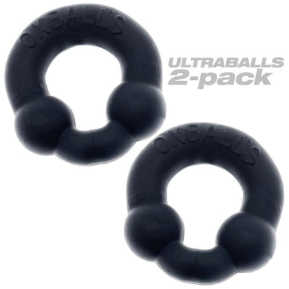 SensaSilk Ultraballs Night Edition Cockring Set - Model UC-2: Ultimate Men's Pleasure Enhancer for Intense Stimulation and Sensual Nights in Luxurious Black