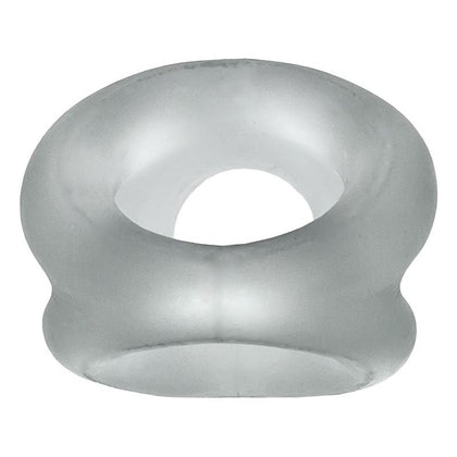Introducing the Sensual Pleasure Enhancer: Tri Squeeze Cocksling Ballstretcher Clear Ice