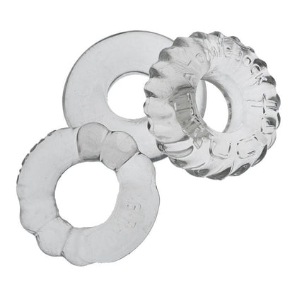 OXBALLS Bonemaker 3X Cockring Set - Intense Pleasure for Men - Clear - Adult Naughty Store