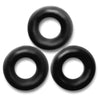 OXBALLS Fat Willy 3 Pc Jumbo Cockrings in Black - The Ultimate Pleasure Enhancer for Men, Designed for Maximum Sensual Stimulation - Adult Naughty Store