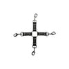 Luxury Leather Hogtie Cross - Model X1 - Unisex - Full Body Restraint - Black