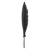 Masterful Pleasure Metal Oval Spike Keel Crop 24 Inches Soft Leather - Black - Adult Naughty Store