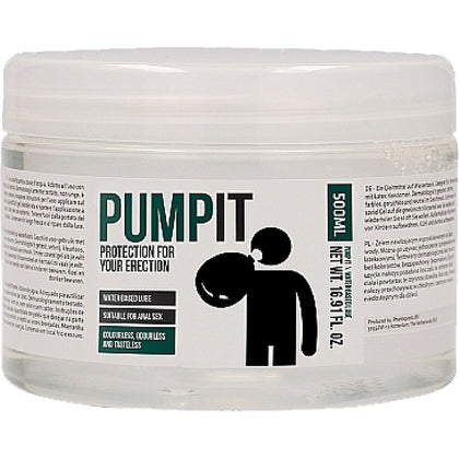 Pump It - Protection For Your Erection - 500 Ml Waterbased Lubricant for Latex Condoms - Dermatologically Tested, Fat-Free, Colourless, Odourless and Tasteless - Suitable for All Genders - Enhance Pleasure and Intimacy - Clear